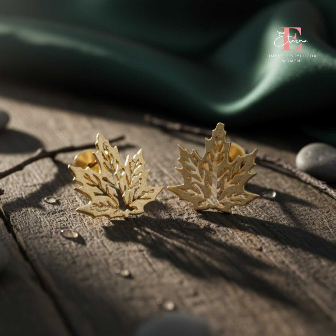 Eterna Golden Maple Brass Studs