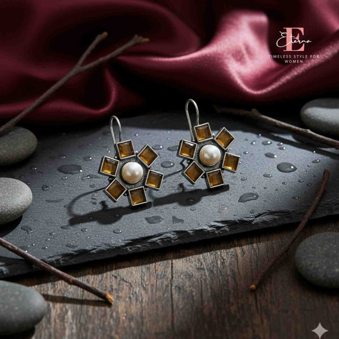 Golden Aura Floral Drops