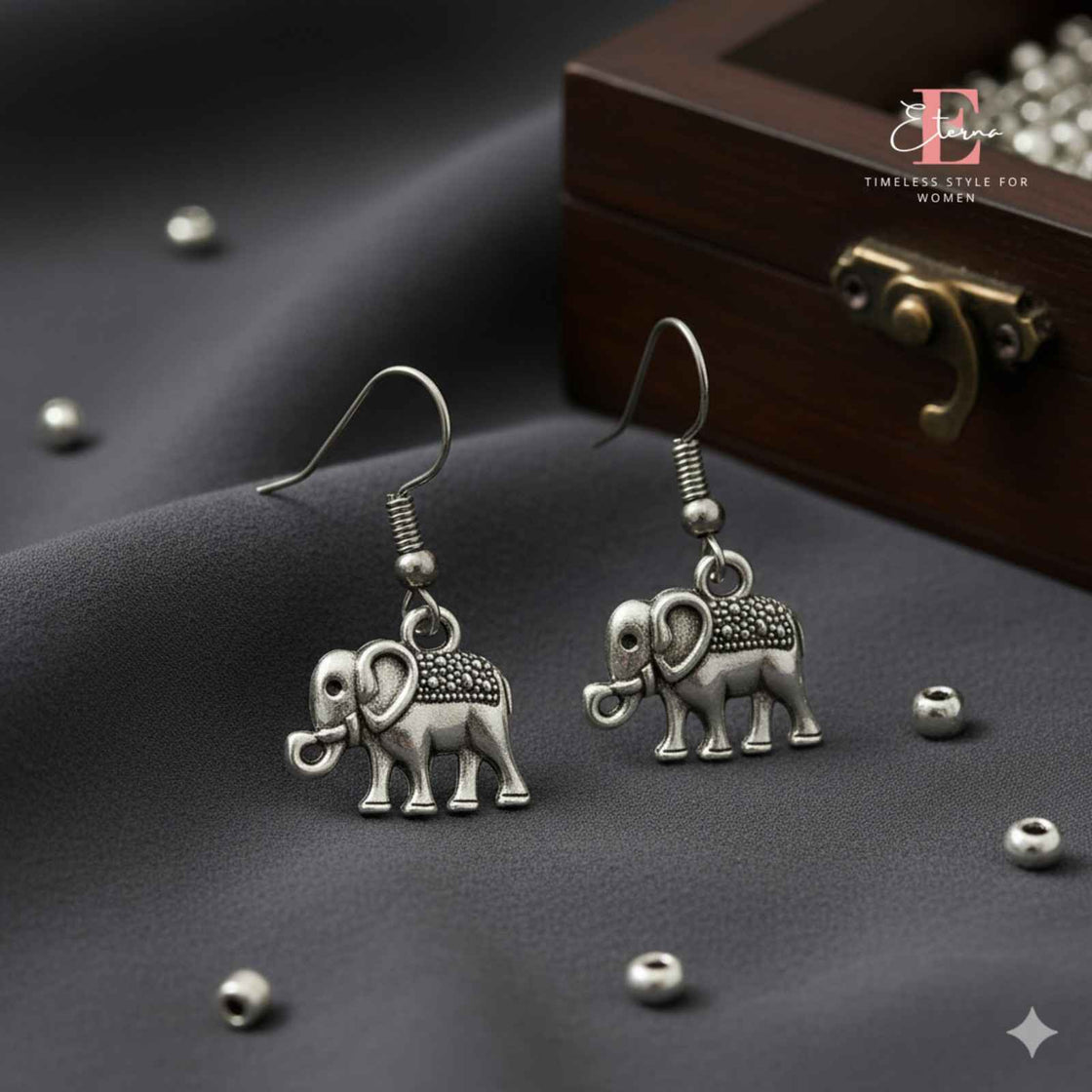Vintage Elephant Charm Danglers
